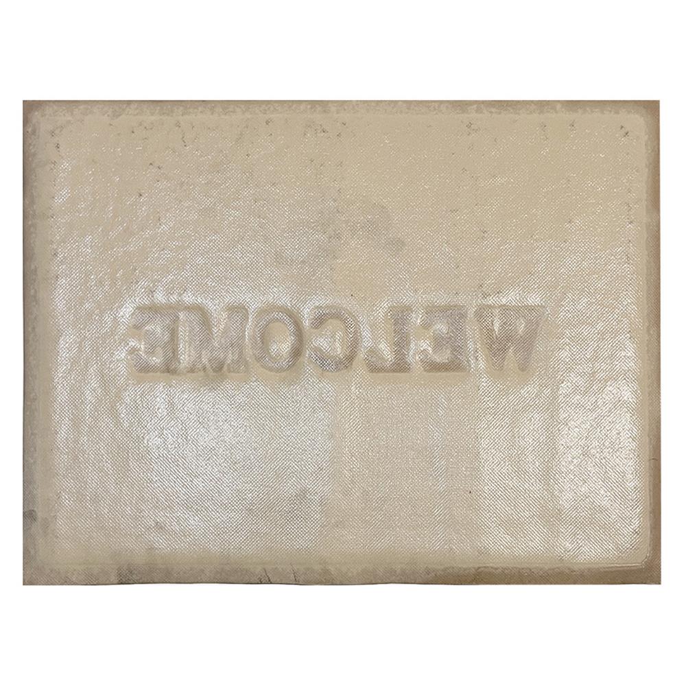 พรมเช็ดเท้าดักฝุ่น HOME LIVING STYLE S.WELCOME 60X80 ซม. สีเบจ