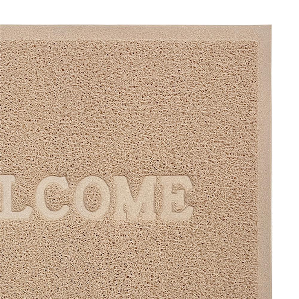 พรมเช็ดเท้าดักฝุ่น HOME LIVING STYLE S.WELCOME 60X80 ซม. สีเบจ