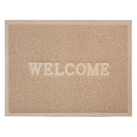 พรมเช็ดเท้าดักฝุ่น HOME LIVING STYLE S.WELCOME 60X80 ซม. สีเบจ_1