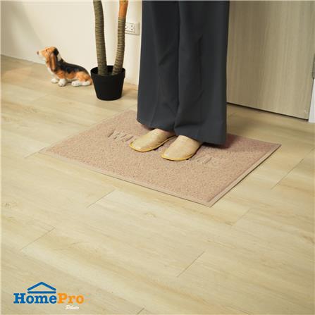 พรมเช็ดเท้าดักฝุ่น HOME LIVING STYLE S.WELCOME 60X80 ซม. สีเบจ_4