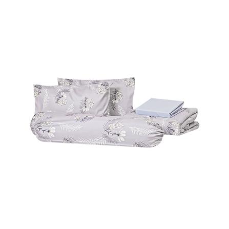ชุดผ้าปูที่นอน 6 ฟุต (ชุด 6 ชิ้น) HOME LIVING STYLE TROPICAL FLOWER สี GREY_2