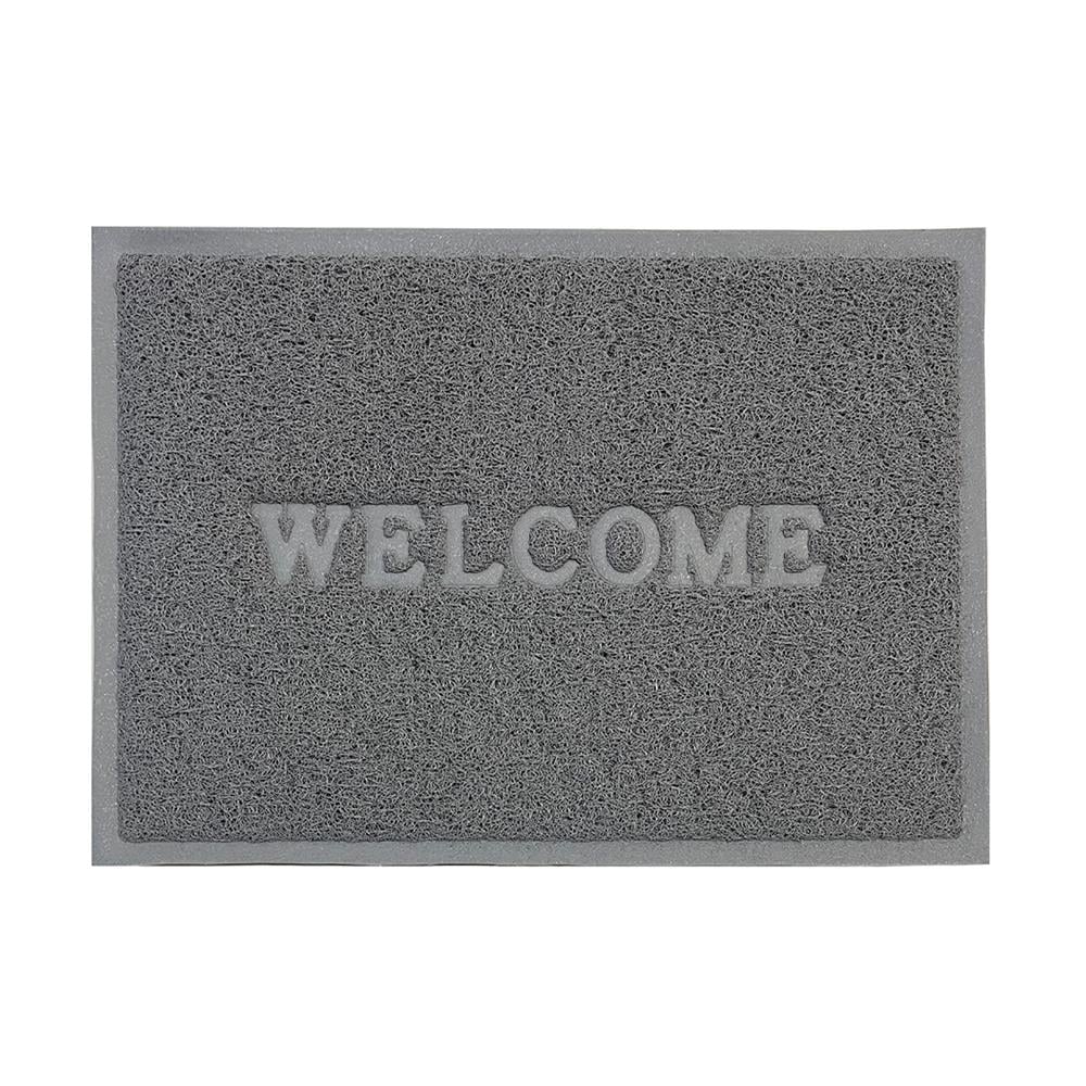 พรมเช็ดเท้าดักฝุ่น HOME LIVING STYLE S.WELCOME 50X70 ซม. สีเทา_1