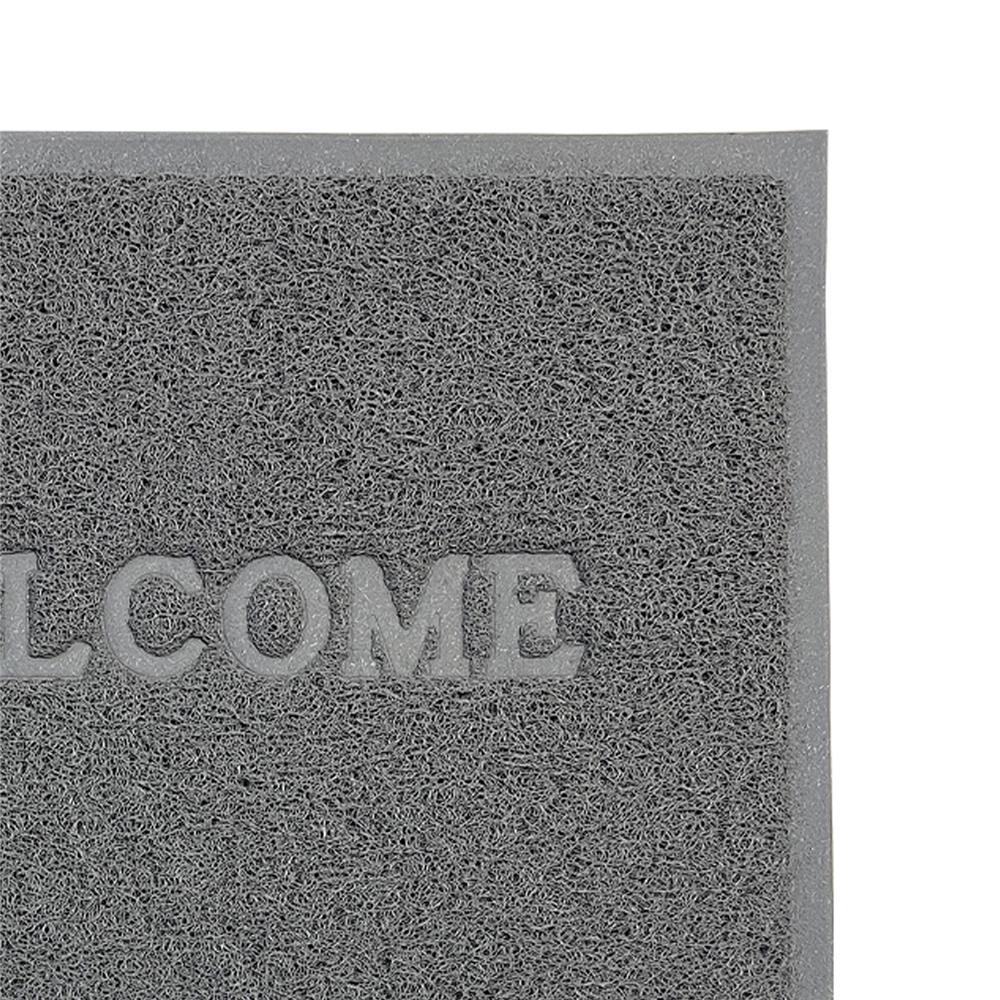 พรมเช็ดเท้าดักฝุ่น HOME LIVING STYLE S.WELCOME 50X70 ซม. สีเทา