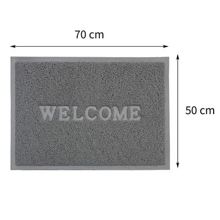 พรมเช็ดเท้าดักฝุ่น HOME LIVING STYLE S.WELCOME 50X70 ซม. สีเทา_5