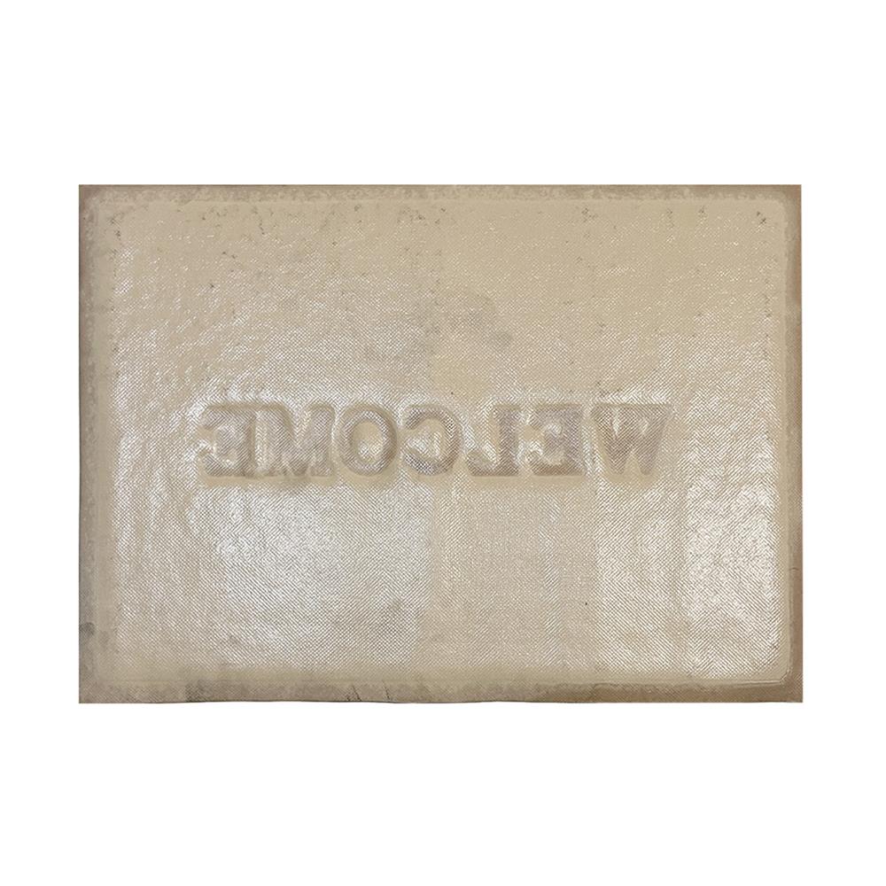 พรมเช็ดเท้าดักฝุ่น HOME LIVING STYLE S.WELCOME 50X70 ซม. สีเบจ