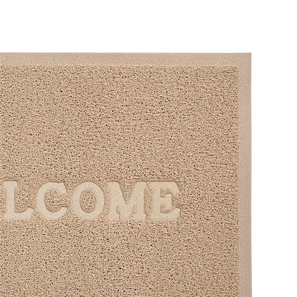 พรมเช็ดเท้าดักฝุ่น HOME LIVING STYLE S.WELCOME 50X70 ซม. สีเบจ