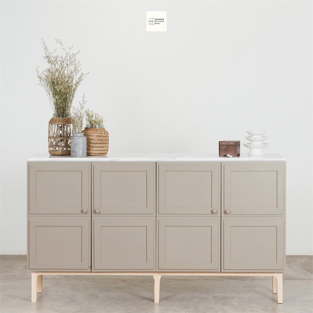 ตู้เตี้ย 4 บานเปิด WHOOP MAURO 160 ซม. สี LINEN