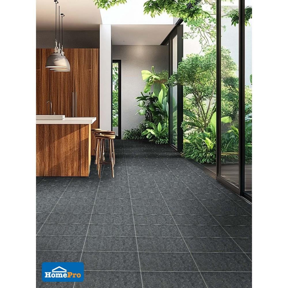 กระเบื้องพื้นพอร์ซเลน 30x60 ซม. COTTO ESPANA เมเทออร์แอนตราซิต้า ดำ A 1.08 ตร.ม.