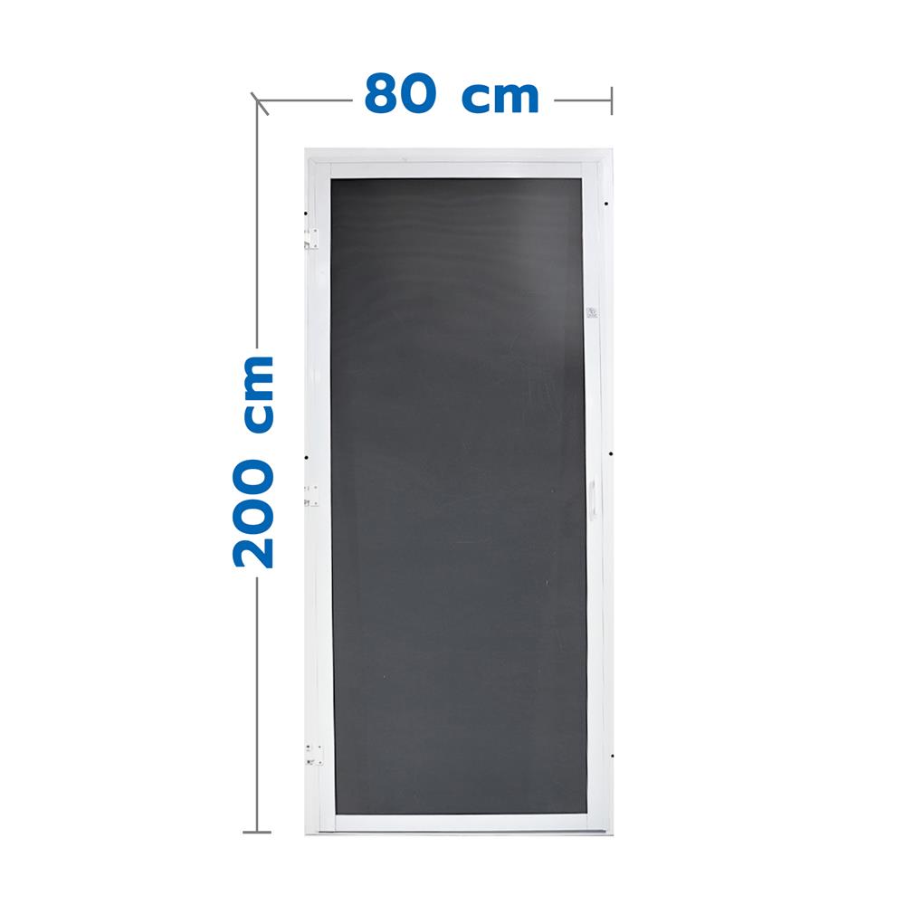 ประตูบานเปิด มุ้งสเตนเลส S.D.BRILLIANT 80x200 ซม. สีขาว