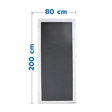ประตูบานเปิด มุ้งสเตนเลส S.D.BRILLIANT 80x200 ซม. สีขาว_0