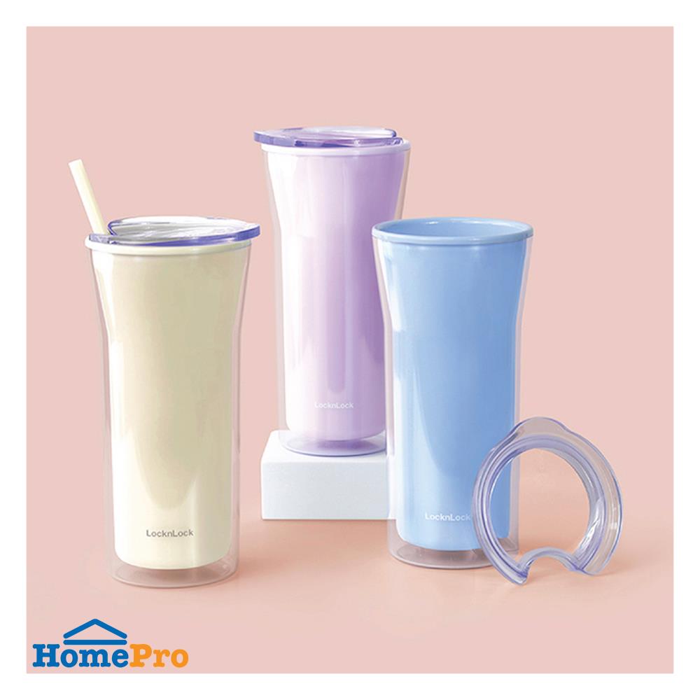 แก้วน้ำ DOUBLE WALL LOCKNLOCK COLD CUP 0.77 ลิตร สีม่วง