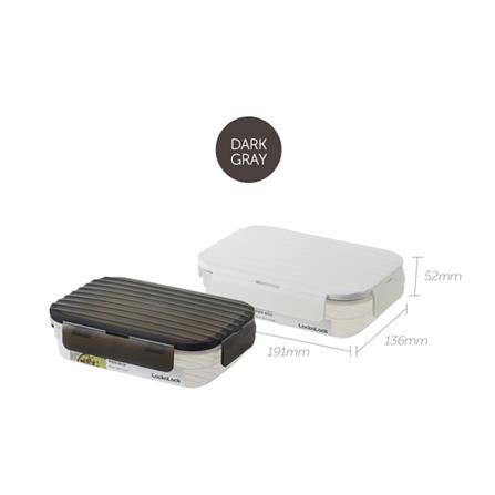 กล่องอาหาร LOCKNLOCK WAVE CONTAINER 0.67 ลิตร สีเทา_4