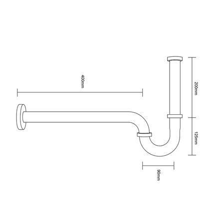 ท่อน้ำทิ้งอ่างล้างหน้าพีแทรป RASLAND RA T923-304 40 ซม._5