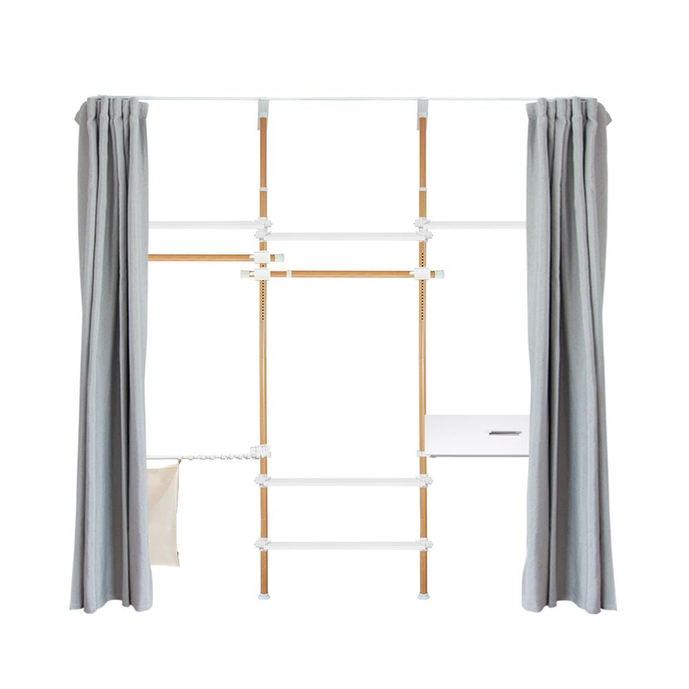 ราวแขวนผ้า TUGU R71M-GR 240x40x300 ซม. ลายไม้_1