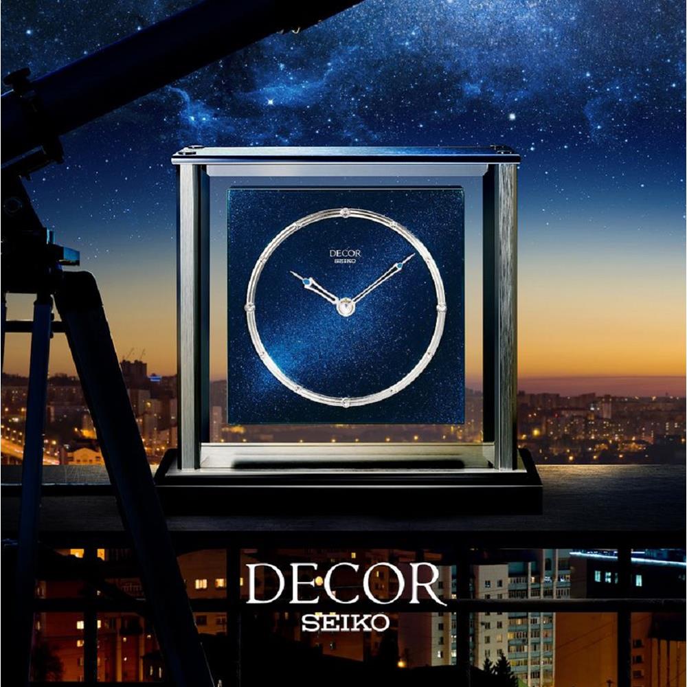 นาฬิกาตั้งโต๊ะ SEIKO CLOCKS AZ758L 8.7X9.5 นิ้ว สีน้ำเงิน