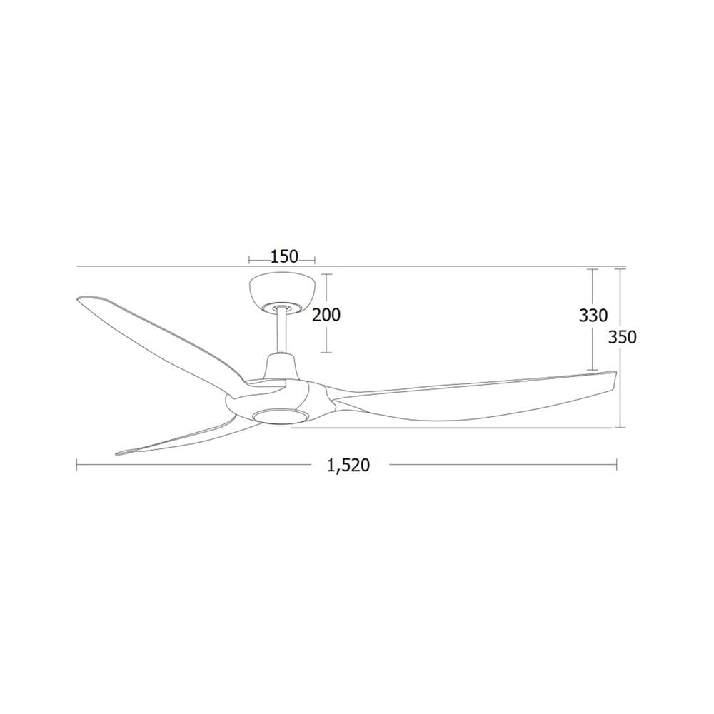 พัดลมไม่มีโคมไฟ MR.KEN 25-01464 60 นิ้ว สีน้ำตาล