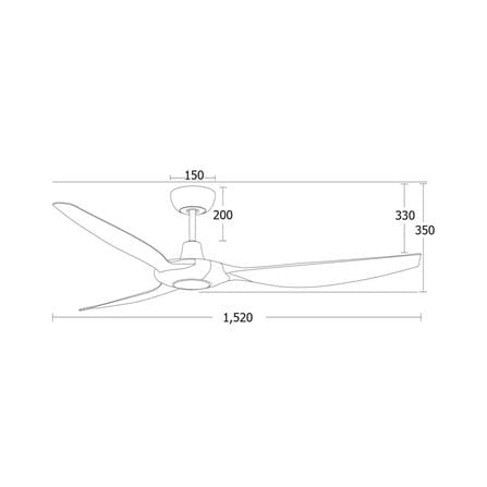 พัดลมไม่มีโคมไฟ MR.KEN 25-01464 60 นิ้ว สีน้ำตาล_4