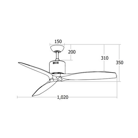 พัดลมไม่มีโคมไฟ MR.KEN 25-02052 40 นิ้ว สีน้ำตาลเข้ม_4