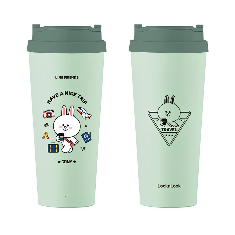 กระติกสุญญากาศ LOCKNLOCK LINE FRIEND LHC4279 540 มล. สีมิ้นท์