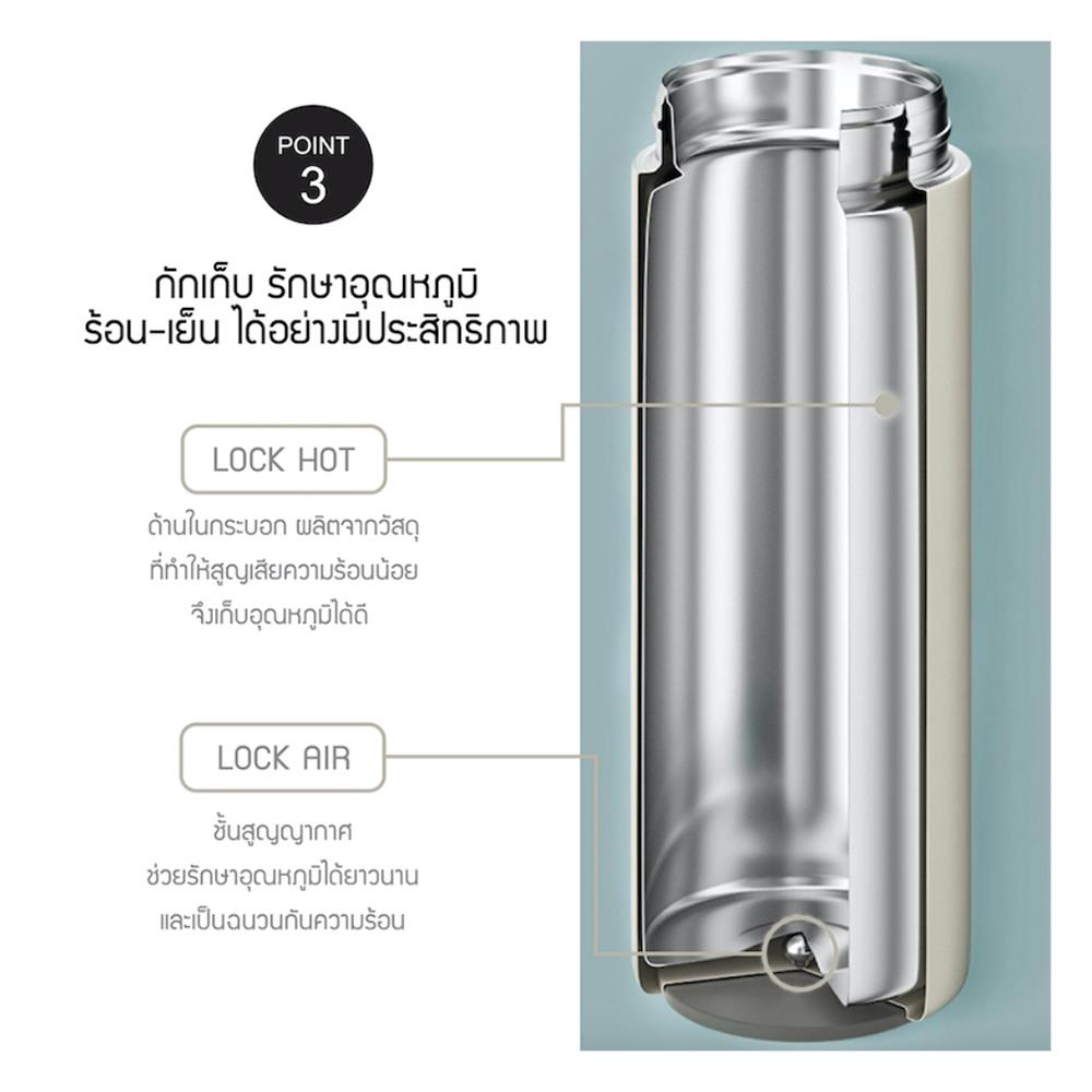 กระติกสุญญากาศ LOCKNLOCK TUMBLER 450 มล. สีน้ำเงิน
