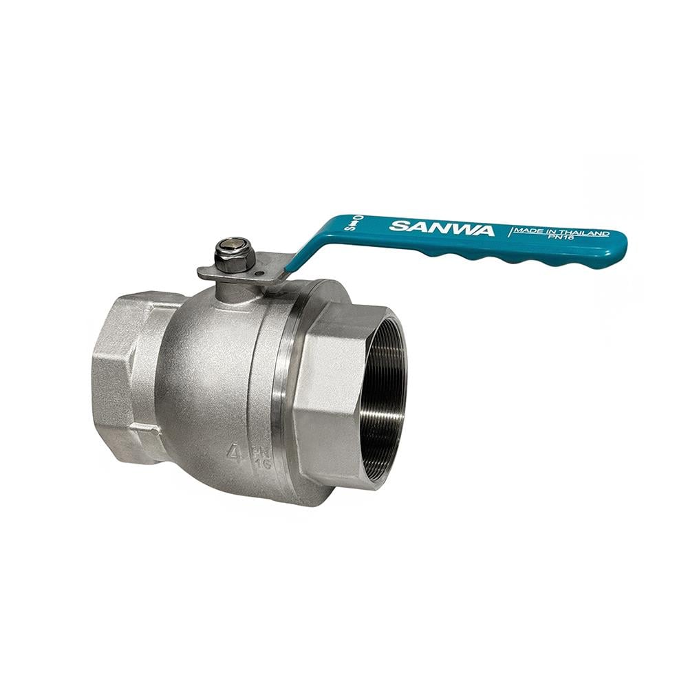 บอลวาล์วทองเหลืองรูเต็ม SANWA BV-100 4 นิ้ว