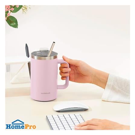 แก้วน้ำสุญญากาศ LOCKNLOCK FLAT TABLE MUG 0.73 ลิตร สีม่วง_4