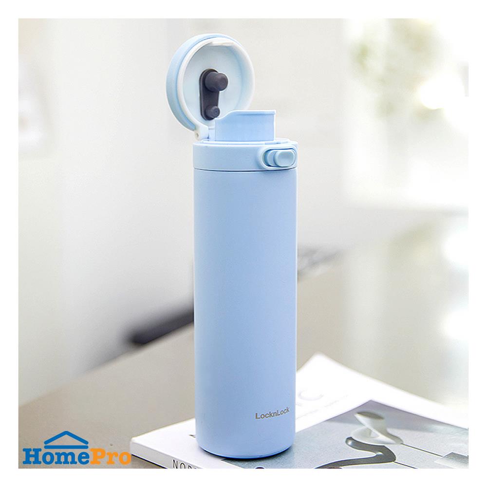 กระติกสุญญากาศ LOCKNLOCK ONETOUCH 430 มล. สีฟ้า