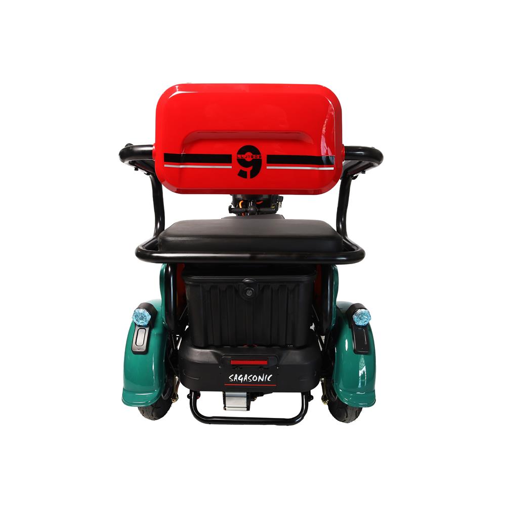 สกู๊ตเตอร์ไฟฟ้า 3 ล้อ SAGASONIC X6 สีแดง/เขียว