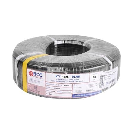 สายไฟ NYY BCC 1X25 ตร.มม. 50 ม. สีดำ_0