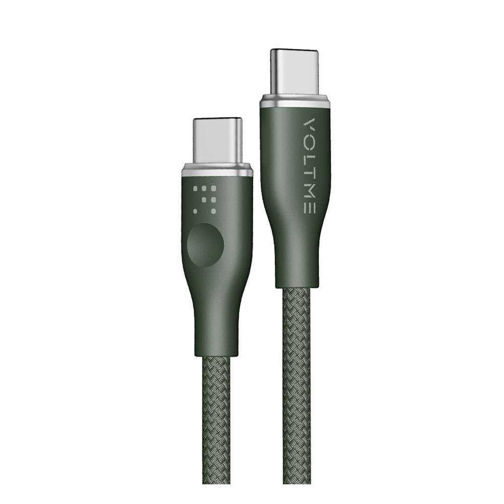 สายชาร์จ USB-C TO USB-C VOLTME POWERLINK RUGG C2063 1.8 เมตร สีเขียว