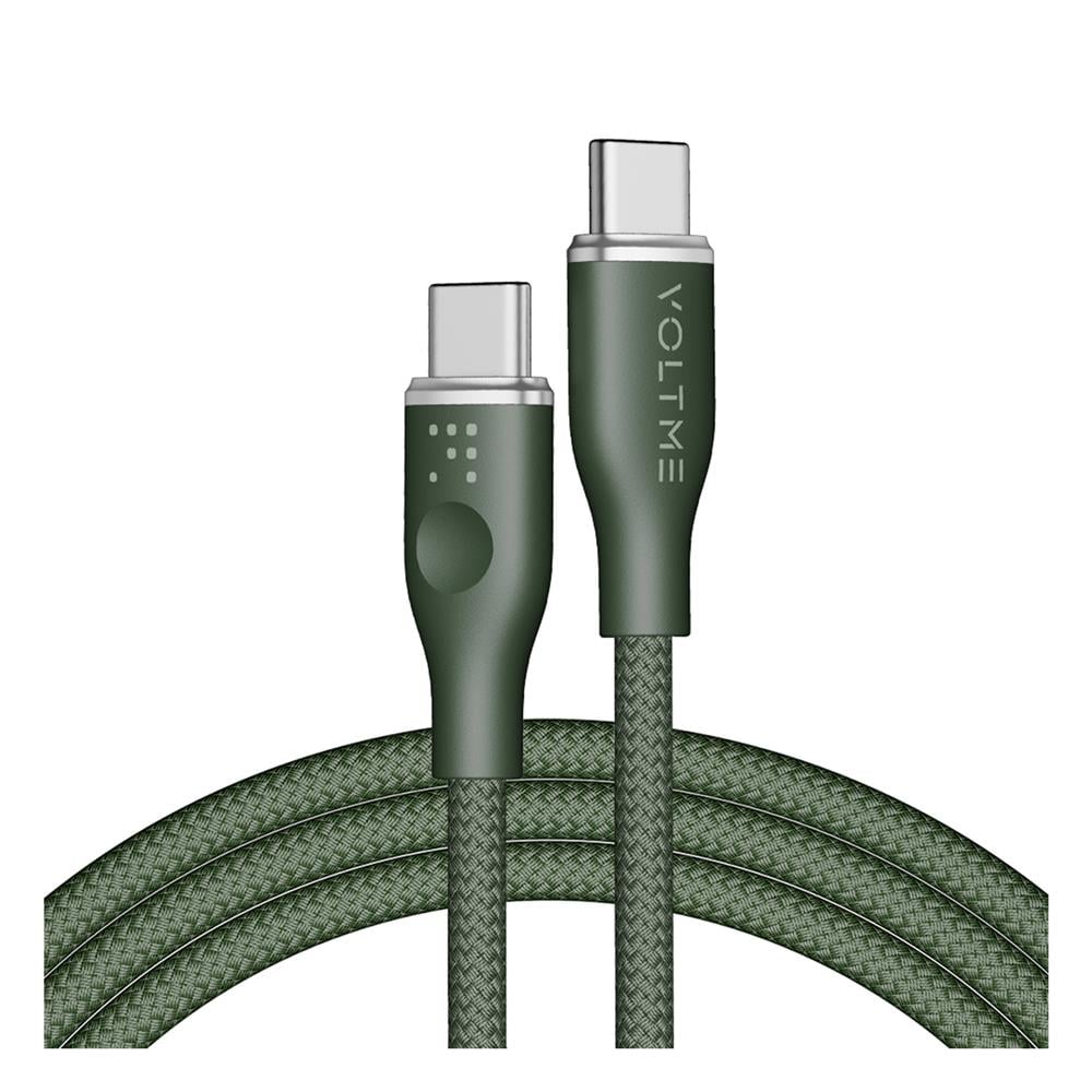 สายชาร์จ USB-C TO USB-C VOLTME POWERLINK RUGG C2063 1.8 เมตร สีเขียว