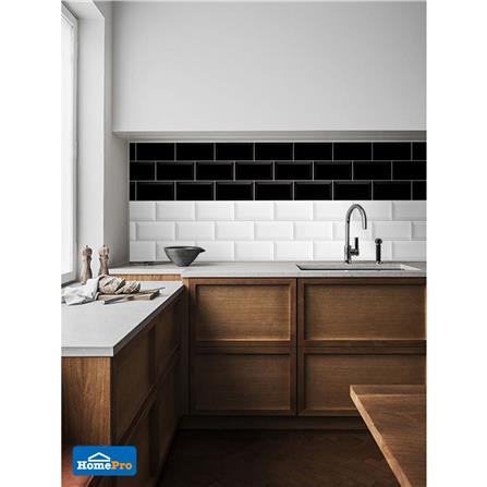 กระเบื้องผนัง 10x30 ซม. TARA กลอสซี่ บีเวลแบล็ค II A 0.99 ตร.ม._3