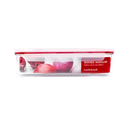 กล่องอาหาร LOCKNLOCK BISFREE 2.1 ลิตร สีเเดง_1