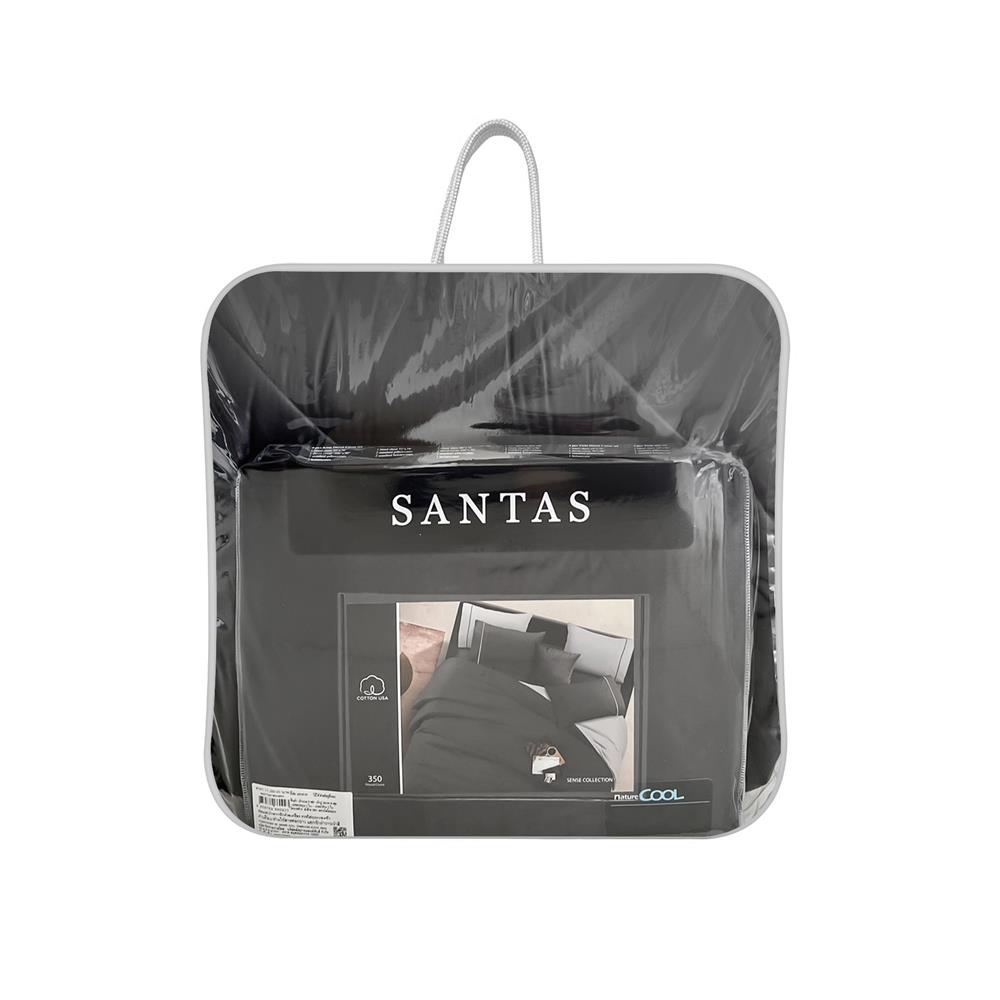 ชุดผ้าปูที่นอน 5 ฟุต 6 ชิ้น SANTAS COTTON USA SENSE DK