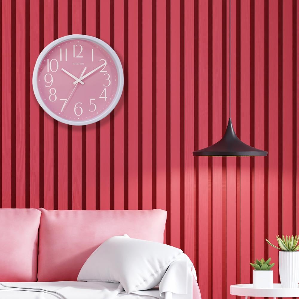 นาฬิกาแขวน RHYTHM CMG625NR13 9 นิ้ว สีชมพู