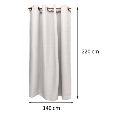 ผ้าม่าน EYELET HOME LIVING STYLE CREPE UV 140X220 ซม. สีครีม_5