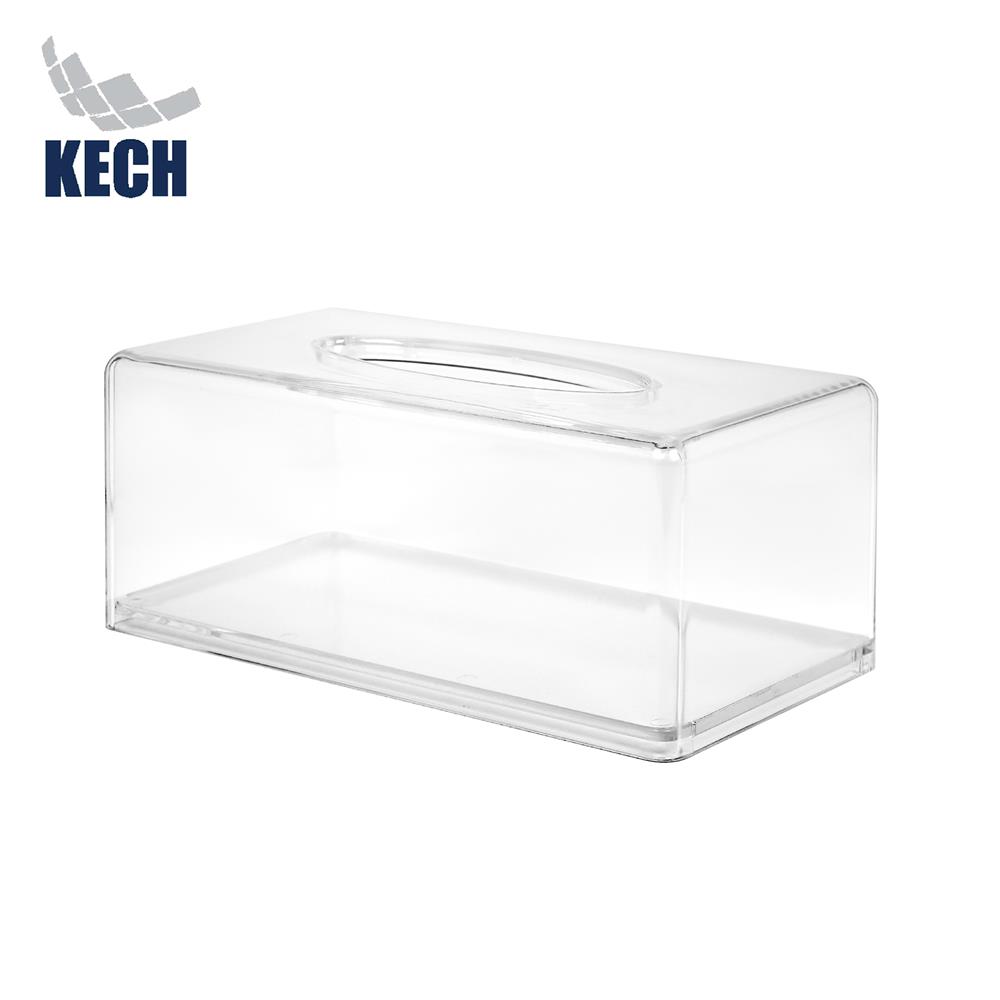 กล่องทิชชู่แผ่น PS KECH CLEAR SIZE L สีใส
