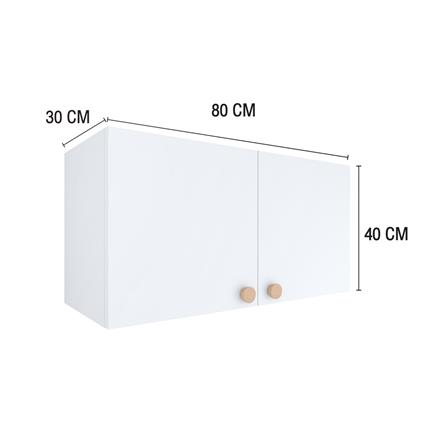 ตู้แขวนคู่ MJ DOT 80x40 ซม. สี WHITE_4