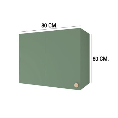 ตู้แขวนเข้ามุมซ้าย MJ DOT 80x60 ซม. สี MATCHA_4