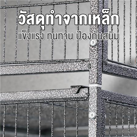 กรงแมว 3 ชั้น PETUS 103X70X187 ซม. สีเทา_1