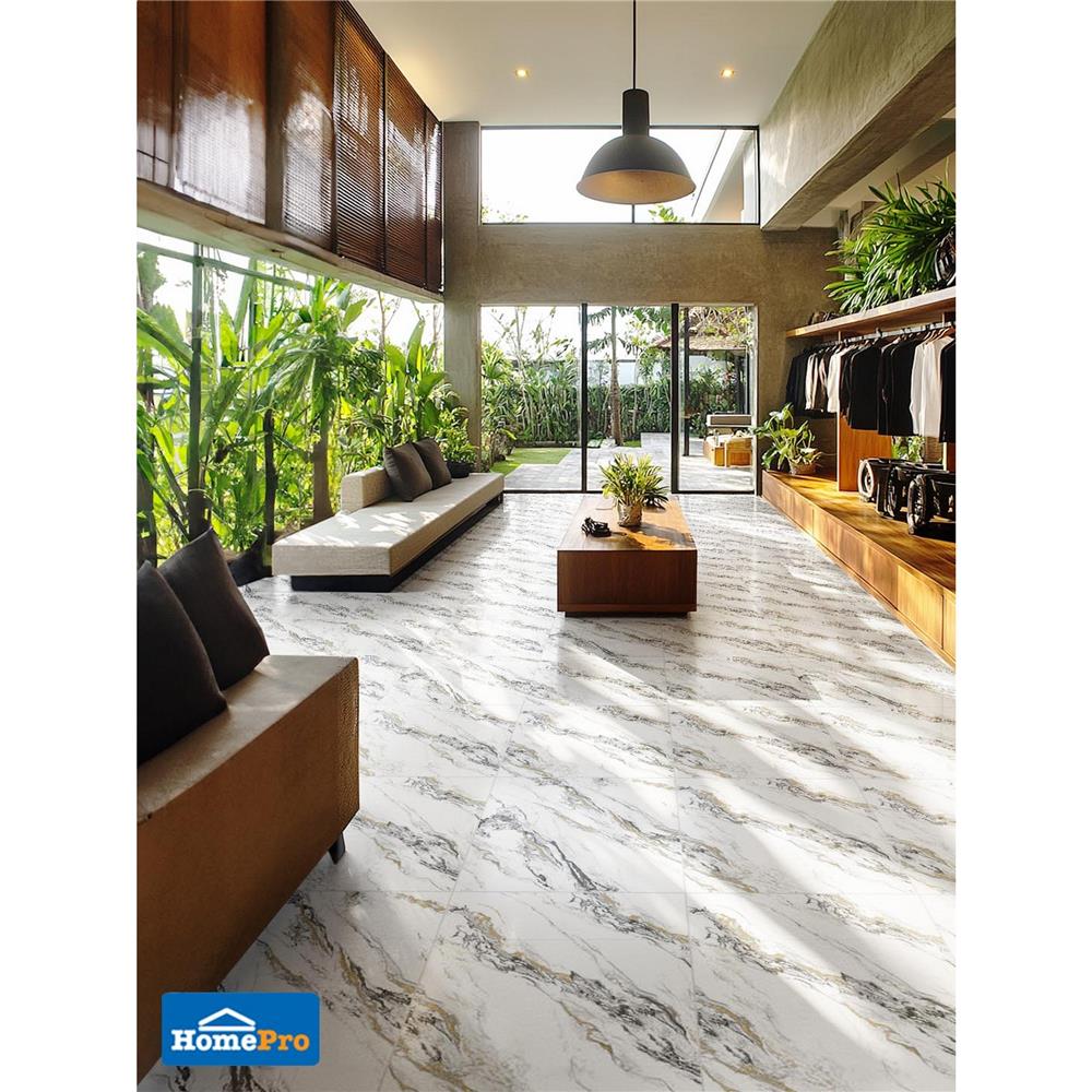 กระเบื้องพื้น 100X100 ซม. TARA ซิลเวอร์ รูไทล์ เทา 2 ตร.ม.