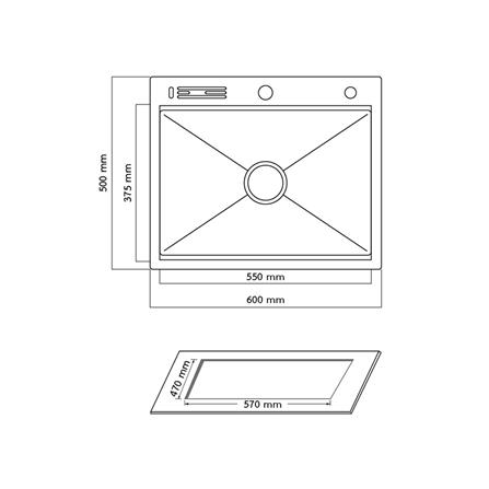 ซิงค์ฝัง 1 หลุม AXIA EXPERTISE 6050 BK สีดำ_4