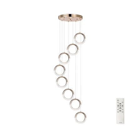 ไฟช่อ LED EVL CFC-11095 30 วัตต์ DAYLIGHT/COOL WHITE/WARM WHITE สีทอง/ใส 8 หัว_0