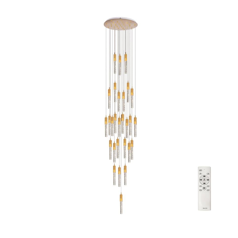 ไฟช่อ LED EVL CFC-11092 50 วัตต์ สีทอง/ใส 28 หัว