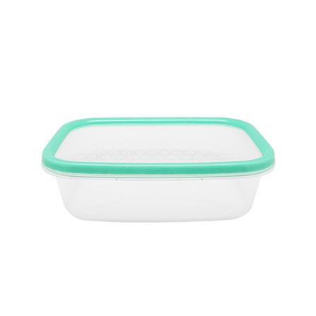 กล่องอาหารเหลี่ยม 0.6 ลิตร KECH NICE สีเขียว แพ็ก 4 ชิ้น_1