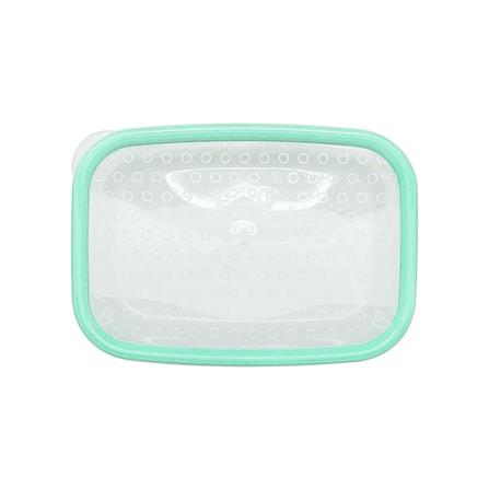 กล่องอาหารเหลี่ยม 0.6 ลิตร KECH NICE สีเขียว แพ็ก 4 ชิ้น_4