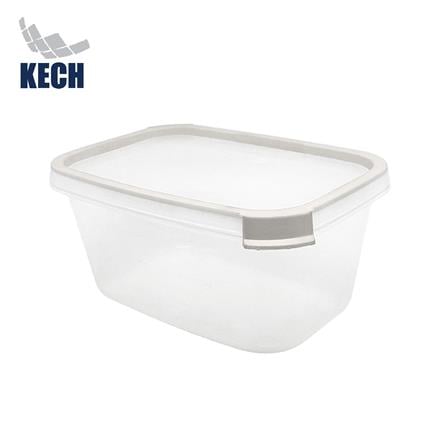กล่องอาหารเหลี่ยม 1 ลิตร KECH NEAT สีเทา_1
