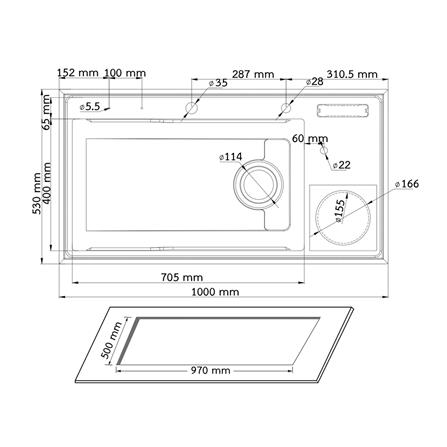 ซิงค์ฝัง 1 หลุม AXIA EXPERTISE 10050 DB สีดำ_5