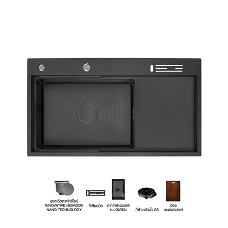 ซิงค์ฝัง 1 หลุม 1 ที่พัก AXIA EXPERTISE 10050 สีดำ_0