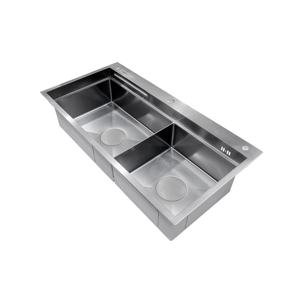 ซิงค์ฝัง 2 หลุม AXIA EXPERTISE 5438 สีเงิน